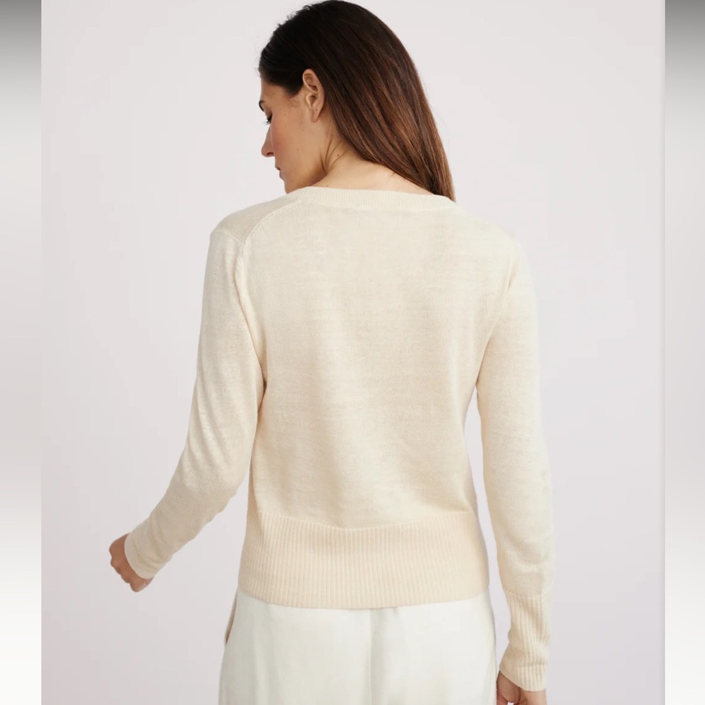 JENNI KAYNE Finley Crewneck Sweater in Cream - Picture 6 of 10